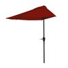 Pure Garden 9 Ft Semicircle Patio Umbrella, Red 50-145-R